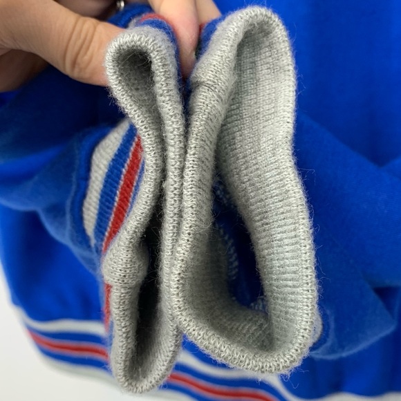 Rare Vintage Sports In Motion Varsity Style Grandpa Sweatshirt Cardigan Sweater - Picture 8 of 16